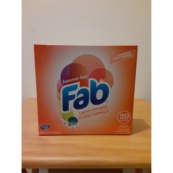 fab laundry detergent 20 oz powder summer fun - Picture 1 of 4